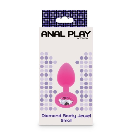Korek analny Diamond Booty Jewel Small ze zwężaną końcówką, 7 cm długości - 2