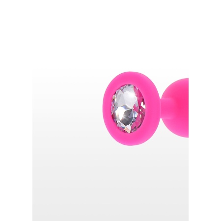 Korek analny Diamond Booty Jewel Small ze zwężaną końcówką, 7 cm długości - 4