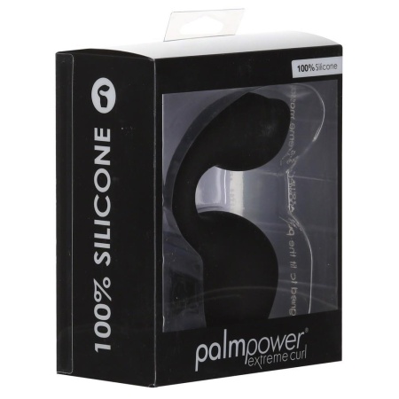 Nakładka silikonowa Extreme Pleasure Curl Black do masażera PalmPower Extreme - zakrzywiony profil stymulujący, 10,1 cm × 9 cm - 1
