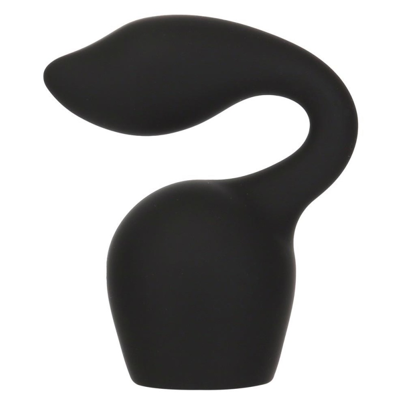 Nakładka silikonowa Extreme Pleasure Curl Black do masażera PalmPower Extreme - zakrzywiony profil stymulujący, 10,1 cm × 9 cm - 2