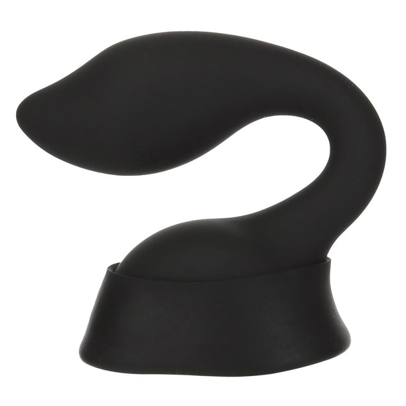 Nakładka silikonowa Extreme Pleasure Curl Black do masażera PalmPower Extreme - zakrzywiony profil stymulujący, 10,1 cm × 9 cm - 3