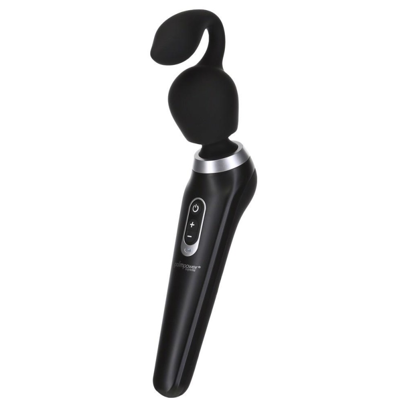 Nakładka silikonowa Extreme Pleasure Curl Black do masażera PalmPower Extreme - zakrzywiony profil stymulujący, 10,1 cm × 9 cm - 4