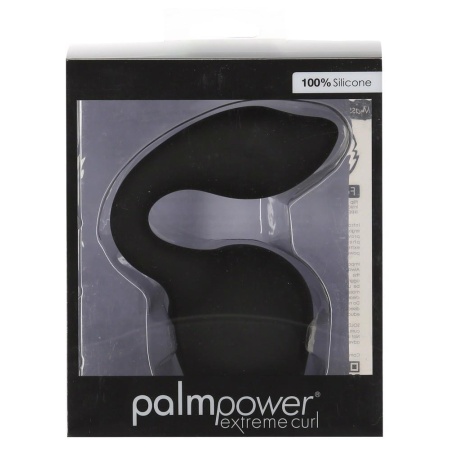 Nakładka silikonowa Extreme Pleasure Curl Black do masażera PalmPower Extreme - zakrzywiony profil stymulujący, 10,1 cm × 9 cm - 5