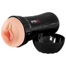 Masturbator PDX Extreme Wet Pussies Super Luscious Lips – samonawilżający rękaw Fanta Flesh, 21,6 cm - 2