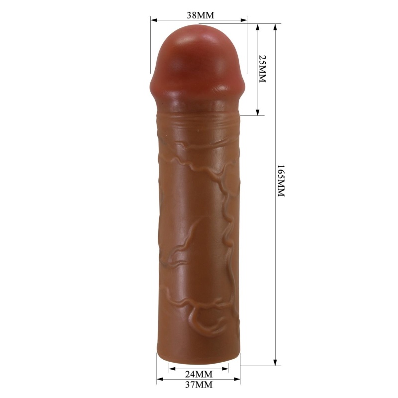 Rękaw na penisa Nile z przedłużeniem 2,5 cm i pogrubieniem obwodu do 18 cm - 2