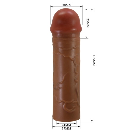 Rękaw na penisa Nile z przedłużeniem 2,5 cm i pogrubieniem obwodu do 18 cm - 2