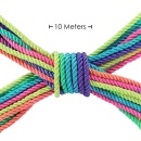 Polyester Bondage Rope - 32.8 ft / 10 m - Multicolor Bright - 2