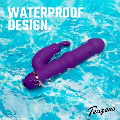 Teazers Silicone Rabbit Vibrator - Purple - 1 2