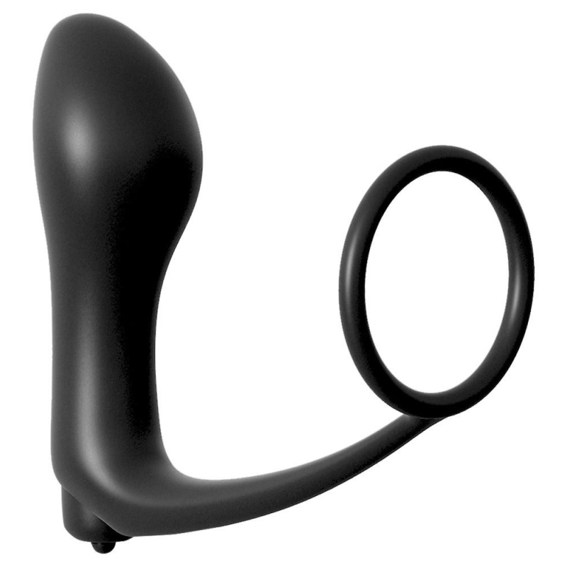 Ass-Gasm Cockring Vibrating Plug – wibrujący korek analny z pierścieniem na penisa, długość 10,4 cm - 2