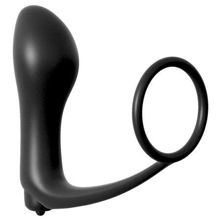 Ass-Gasm Cockring Vibrating Plug – wibrujący korek analny z pierścieniem na penisa, długość 10,4 cm - 2