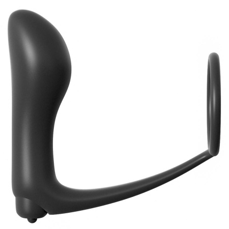 Ass-Gasm Cockring Vibrating Plug – wibrujący korek analny z pierścieniem na penisa, długość 10,4 cm - 3
