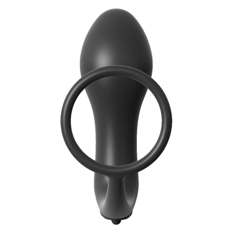 Ass-Gasm Cockring Vibrating Plug – wibrujący korek analny z pierścieniem na penisa, długość 10,4 cm - 4