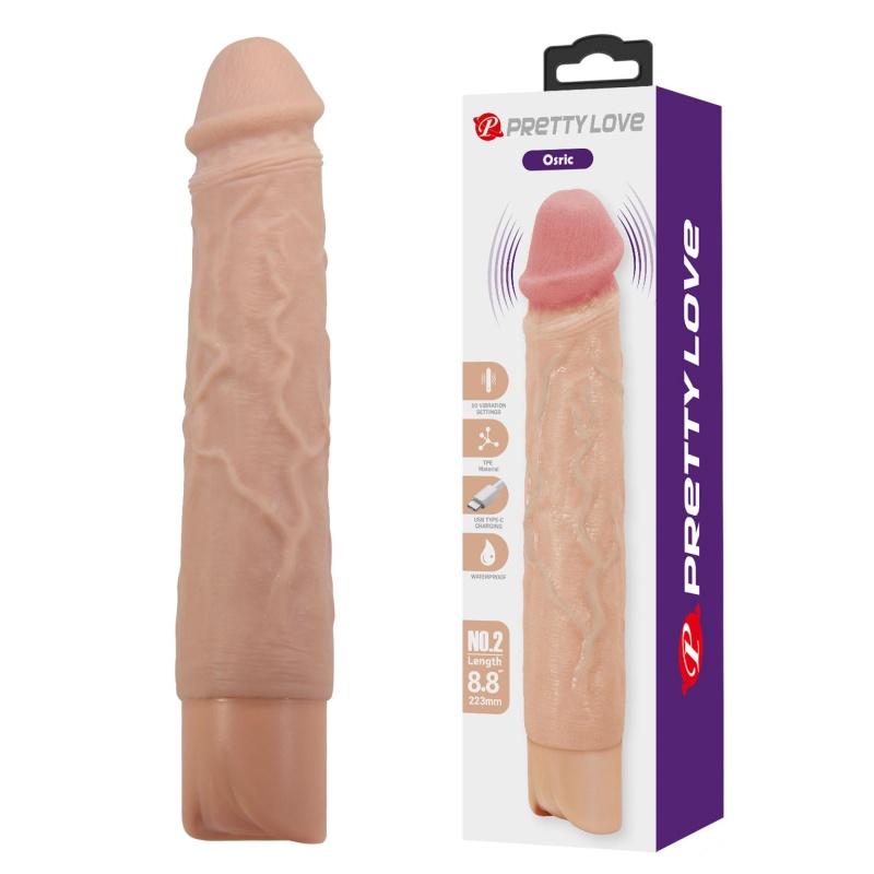 Wibrator realistyczny Osric z 10 trybami wibracji, długość 22,3 cm - 1