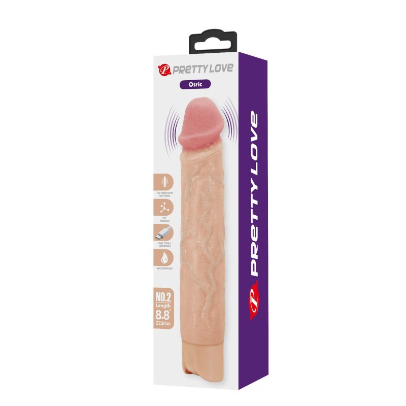 Wibrator realistyczny Osric z 10 trybami wibracji, długość 22,3 cm - 10