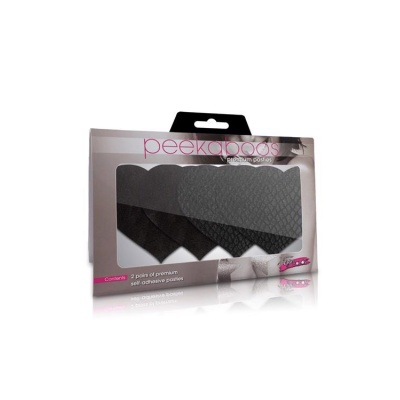 PEEKABOO PASTIES CLASSIC BLACK HEARTS - 1