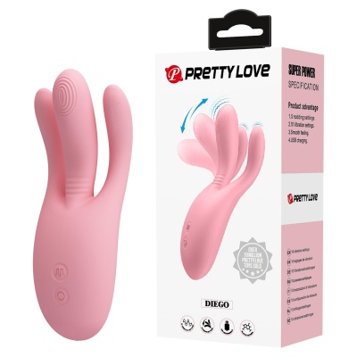 Wibrator Diego z elastycznymi palcami, 10 funkcjami wibracji i 5 trybami kiwania, 14 cm - 1
