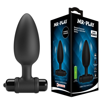 Wibrator analny z silikonu medycznego, 10 trybów wibracji, 6,5 x 11,8 cm - 1