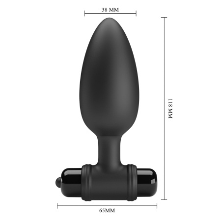Wibrator analny z silikonu medycznego, 10 trybów wibracji, 6,5 x 11,8 cm - 7