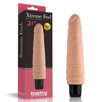 Wibrator Real Feel 7,5 cala (20 cm) w kolorze cielistym - 1