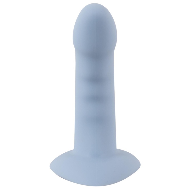 Heart Guy Blue - wibrator z przyssawką z płynnego silikonu, 19,5 cm, 10 trybów, wodoodporny - 6