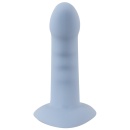 Heart Guy Blue - wibrator z przyssawką z płynnego silikonu, 19,5 cm, 10 trybów, wodoodporny - 6