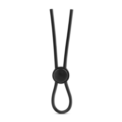 STAY HARD SILICONE LOOP COCK RING BLACK - 1 2