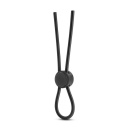 Pierścień Erekcjny Silicone Loop Cock Ring Black - regulowany obwód typu lasso z silikonu medycznego, przesuwny węzeł z podwójną - 3