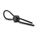 Pierścień Erekcjny Silicone Loop Cock Ring Black - regulowany obwód typu lasso z silikonu medycznego, przesuwny węzeł z podwójną - 4