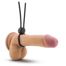 Pierścień Erekcjny Silicone Loop Cock Ring Black - regulowany obwód typu lasso z silikonu medycznego, przesuwny węzeł z podwójną - 5