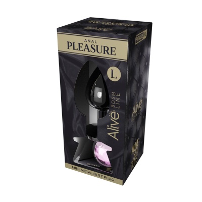 Mini Metal Butt Plug L pink - 1 2