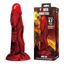 Dildo silikonowe Minotaur z pofalowanym trzonem o długości 21 cm - 1