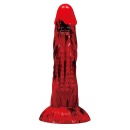 Dildo silikonowe Minotaur z pofalowanym trzonem o długości 21 cm - 3