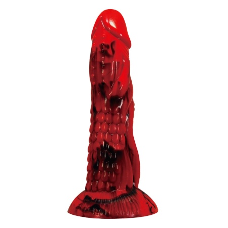 Dildo silikonowe Minotaur z pofalowanym trzonem o długości 21 cm - 4