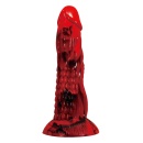 Dildo silikonowe Minotaur z pofalowanym trzonem o długości 21 cm - 4