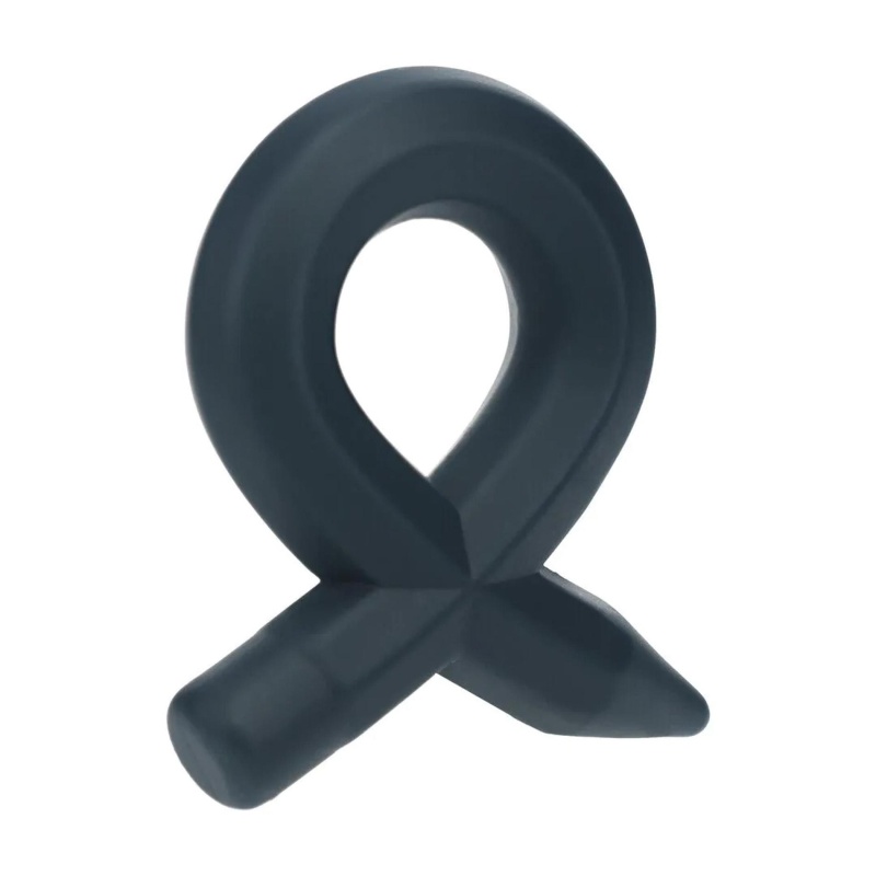 Pencil Liquid Silicone Cockring - Black - 4