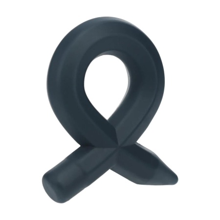 Pencil Liquid Silicone Cockring - Black - 4