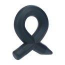Pencil Liquid Silicone Cockring - Black - 4