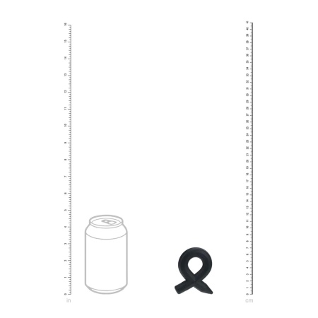 Pencil Liquid Silicone Cockring - Black - 6