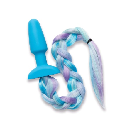 WHIPSMART 4.9 INCH SILICONE PLUG WITH PLAY TAILS UNICORN TAIL - 2