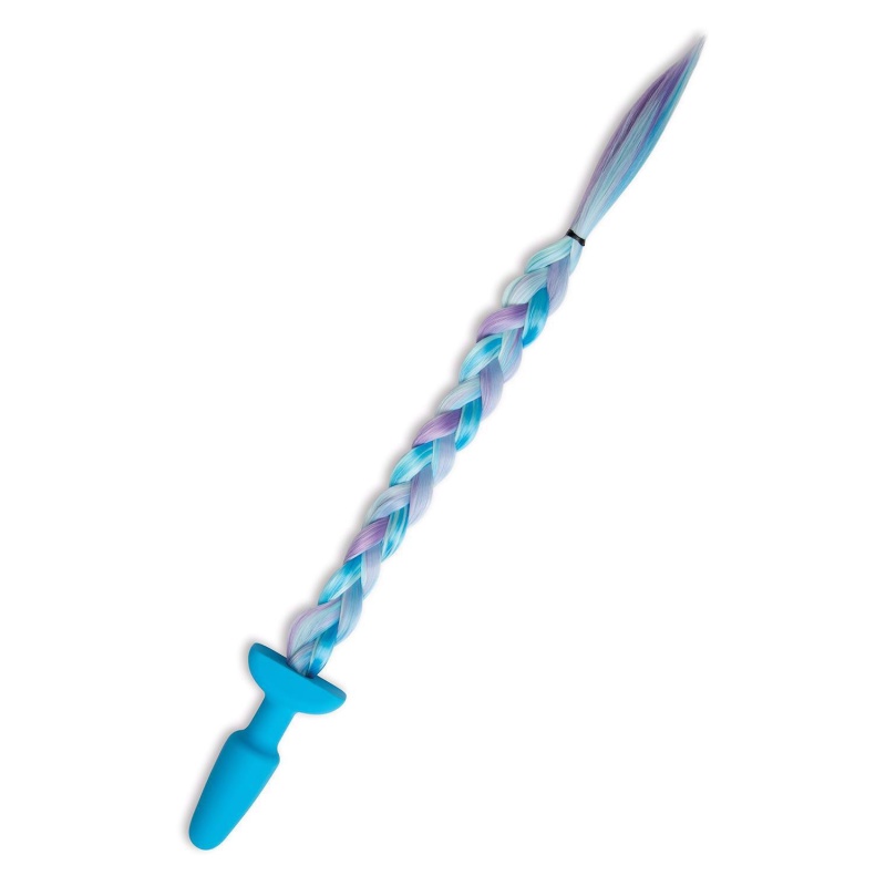 WHIPSMART 4.9 INCH SILICONE PLUG WITH PLAY TAILS UNICORN TAIL - 3