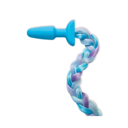 WHIPSMART 4.9 INCH SILICONE PLUG WITH PLAY TAILS UNICORN TAIL - 4