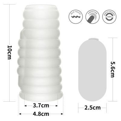 Wibrujący pierścień erekcyjny Wave Knights Ring 10 cm, biały - 1 2