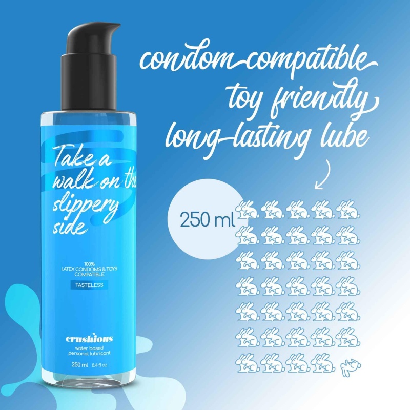 Crushious Lubrykant wodny 250 ml z pompką dozującą - hipoalergiczny, kompatybilny z prezerwatywami - 5