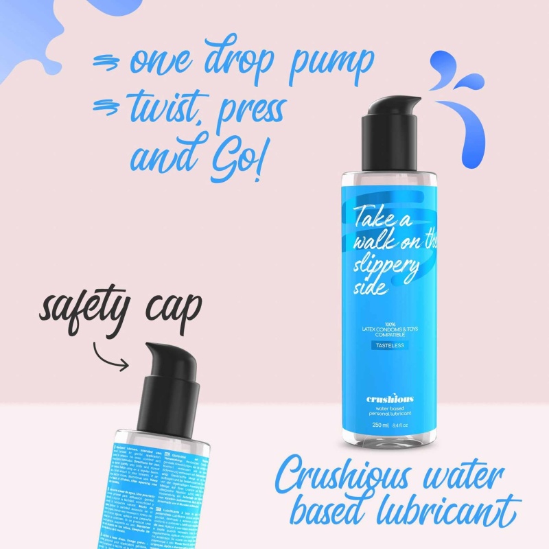 Crushious Lubrykant wodny 250 ml z pompką dozującą - hipoalergiczny, kompatybilny z prezerwatywami - 7