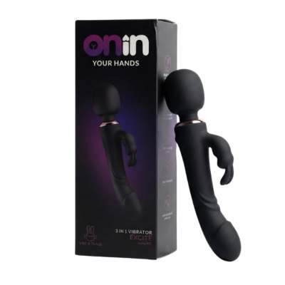 Rabbit vibrator - black - 1