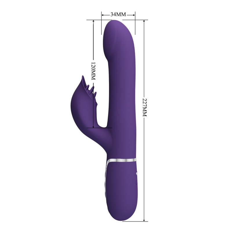 Wibrator Falin dark Purple - podwójny silnik, 7 trybów wibracji, 4 funkcje rolling, pamięć ustawień - 9
