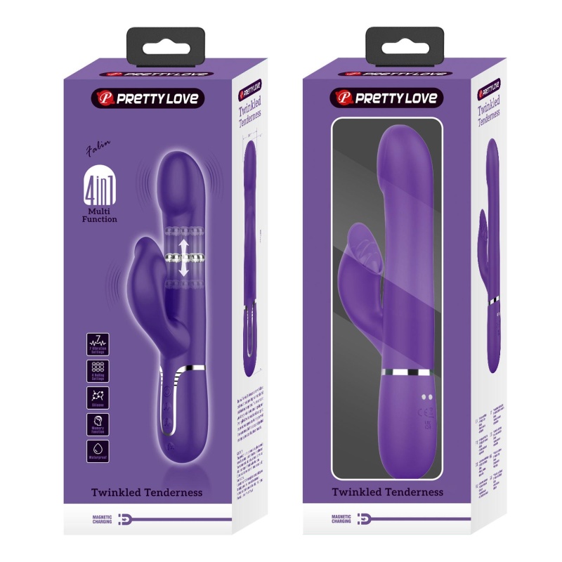 Wibrator Falin dark Purple - podwójny silnik, 7 trybów wibracji, 4 funkcje rolling, pamięć ustawień - 12