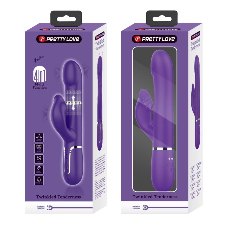 Wibrator Falin dark Purple - podwójny silnik, 7 trybów wibracji, 4 funkcje rolling, pamięć ustawień - 12