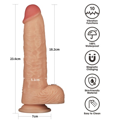 Zestaw Strap-On z Wibratorem 24 cm - Uprząż XS/S/M - 1 2