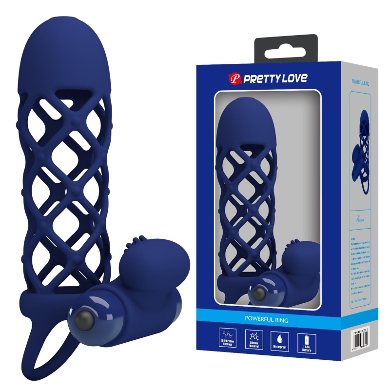 Wibrator na penisa Powerful Ring z 10 trybami wibracji, ok. 12 cm - 1